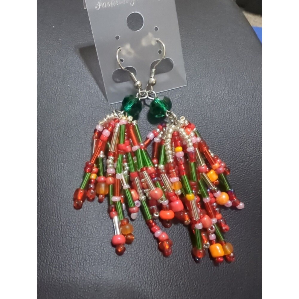 Shaggy Seed Bead Earrings
